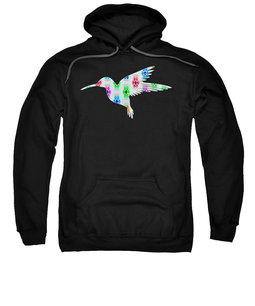 Duck Shirt Sweatshirt featuring the digital art Hummingbird 63 by Lin Watchorn