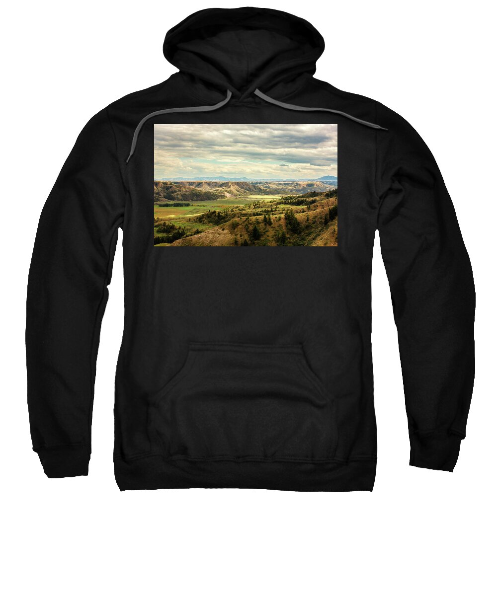 Western Sweatshirt featuring the photograph Judith River Breaks by Todd Klassy