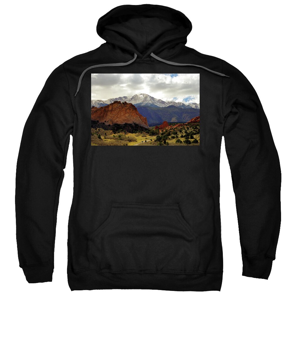Garden Of The Gods Sweatshirt featuring the photograph Kissing Camels by Doug Wittrock