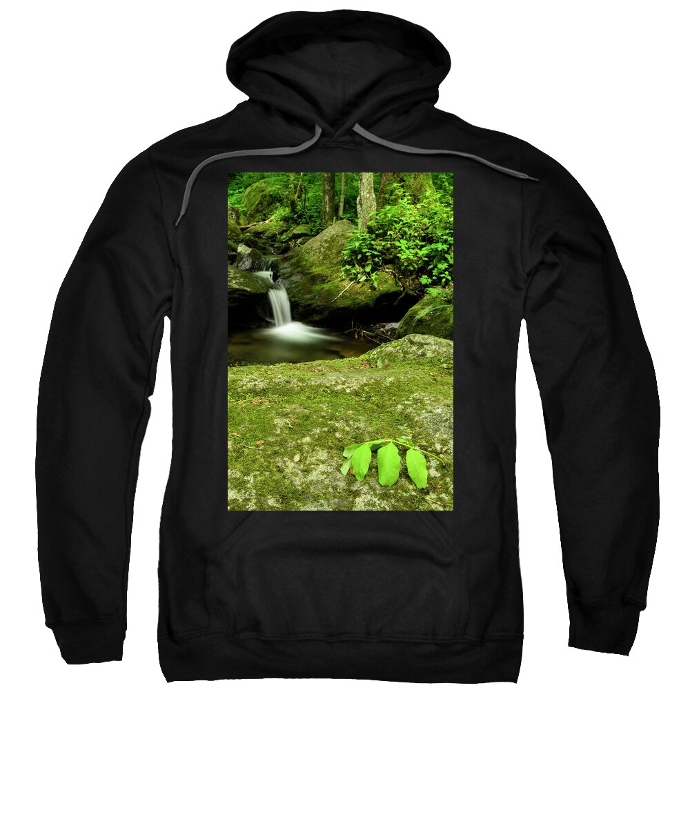 Blue Ridge Mountains Sweatshirt featuring the photograph Little Waterfall by Melissa Southern