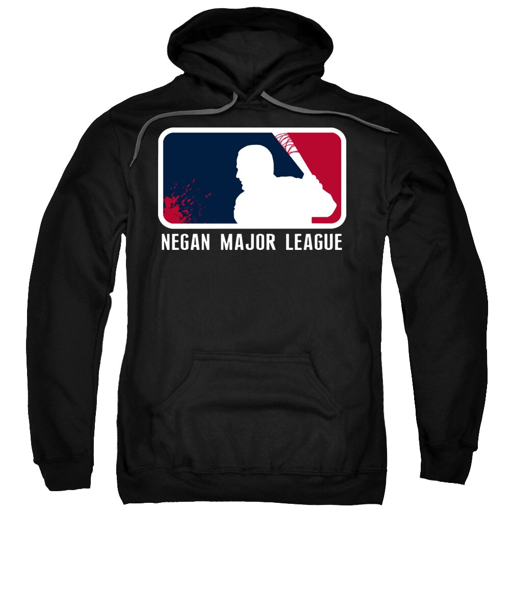 Negan Sweatshirt featuring the digital art Negan Major League Funny by Caton J Rojo