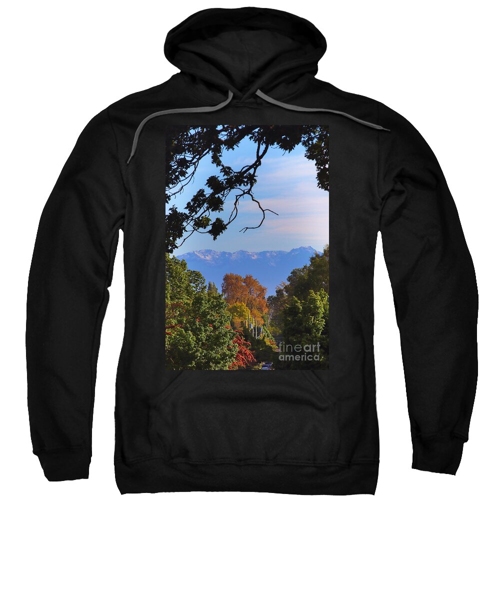 Mountains Sweatshirt featuring the photograph Neighbourhood Skyline by Kimberly Furey