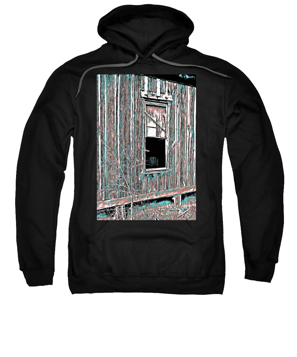 Window Sweatshirt featuring the digital art Old building detail #3 by Fran Woods