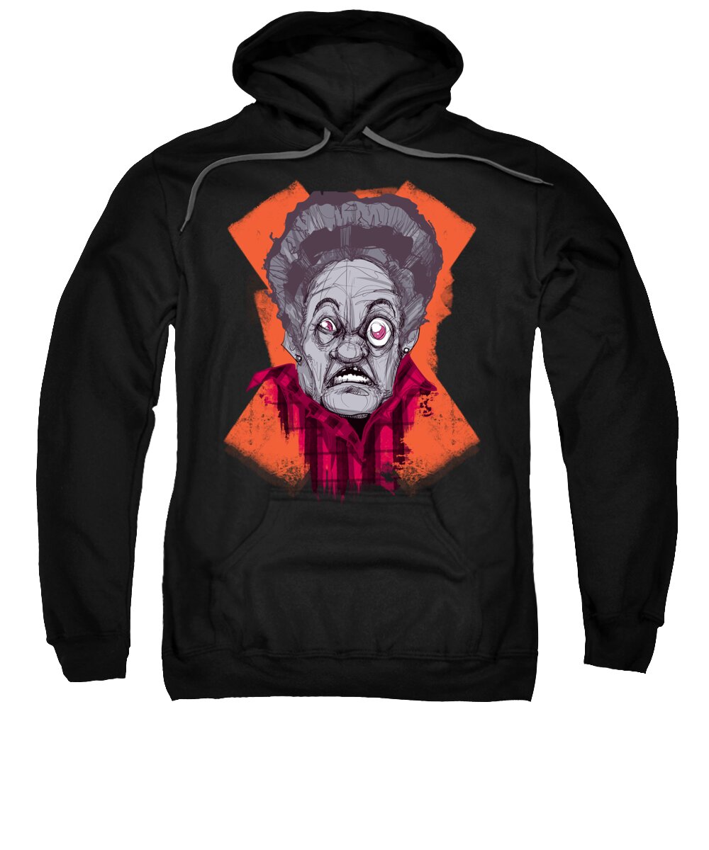 Peewee Sweatshirt featuring the drawing On This Very Night by Ludwig Van Bacon
