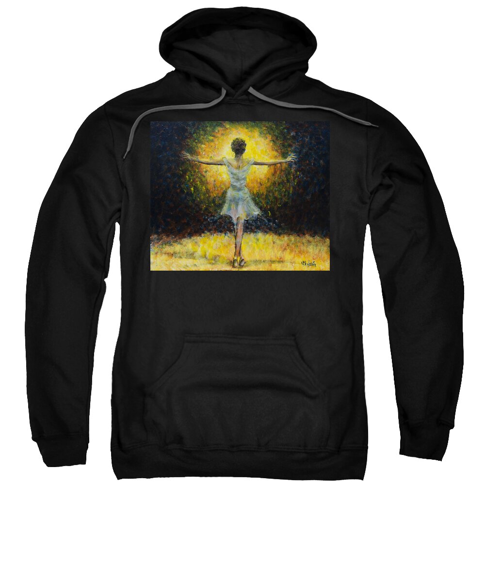 Dancer Sweatshirt featuring the painting Once In A Lifetime by Nik Helbig