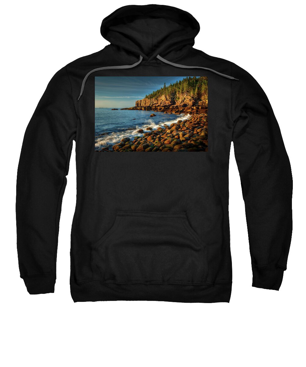 Acadia Sweatshirt featuring the photograph Otter Cliff 2461 by Greg Hartford