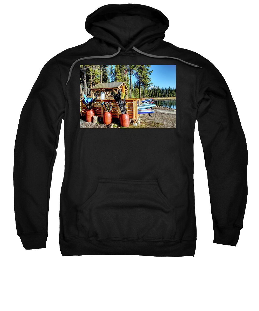 Boat Sweatshirt featuring the photograph Paddle boats by Loyd Towe Photography
