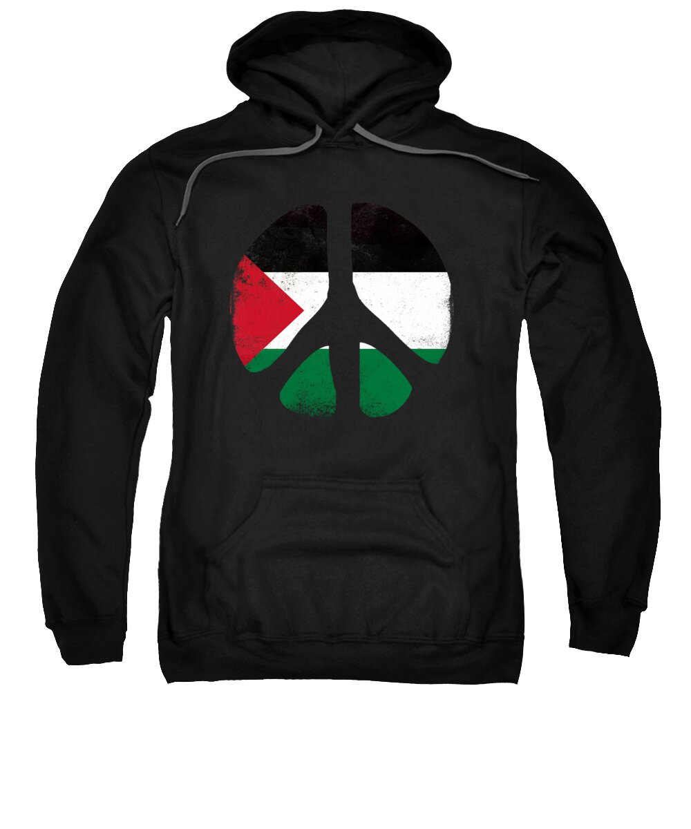Palestine Sweatshirt featuring the digital art Peace For Palestine by Flippin Sweet Gear
