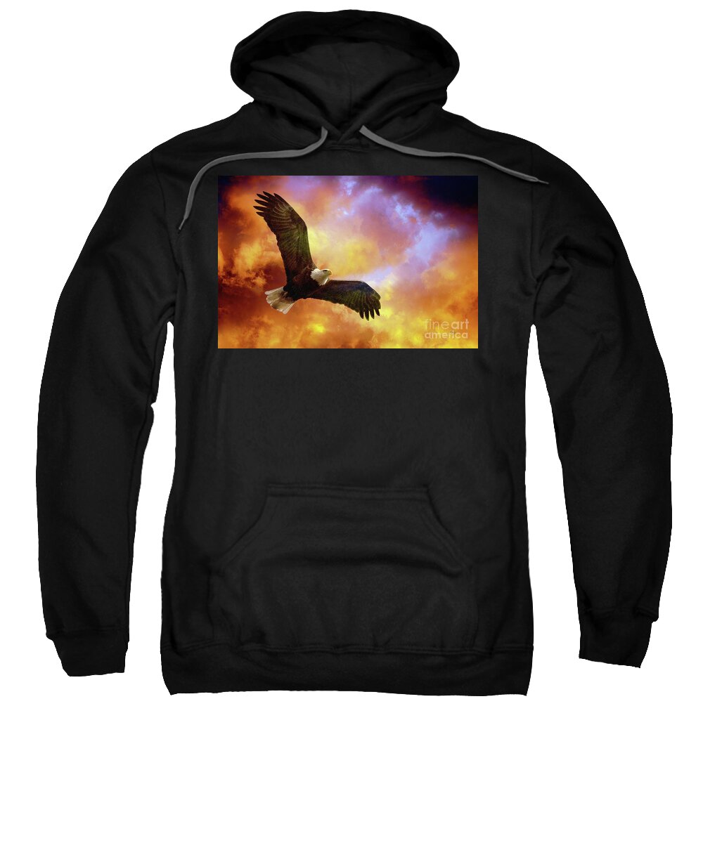 Eagle Sweatshirt featuring the photograph Perseverance by Lois Bryan