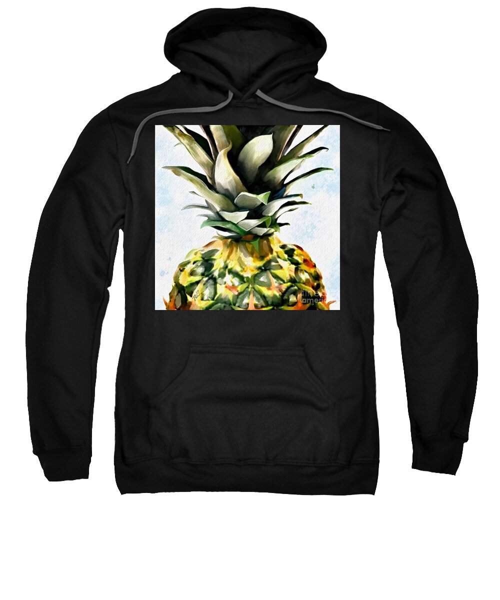 Pineapple Sweatshirt featuring the painting Pineapple Dreams by Tammy Lee Bradley