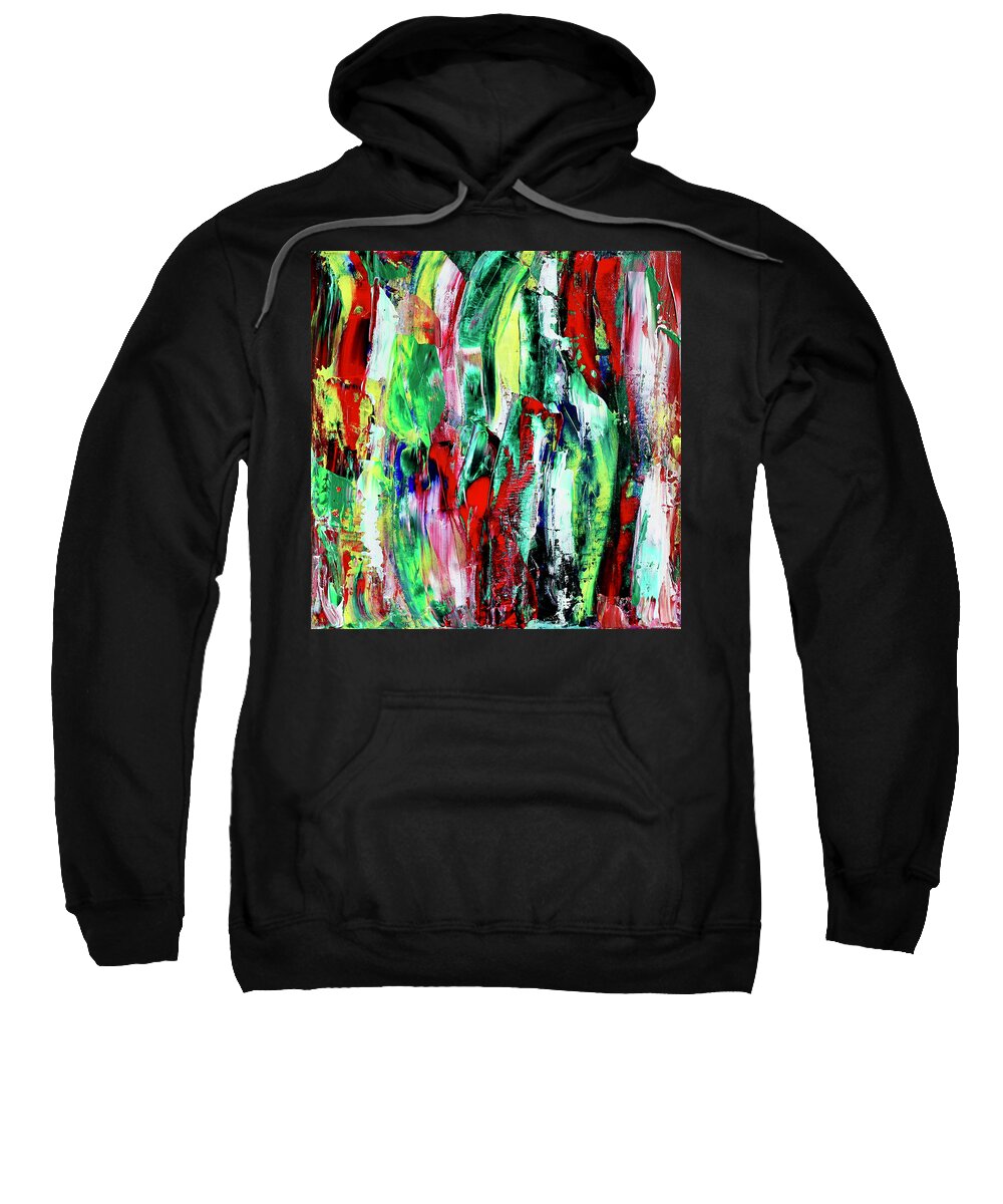 Abstract Sweatshirt featuring the painting Playful Piece 1 by Teresa Moerer