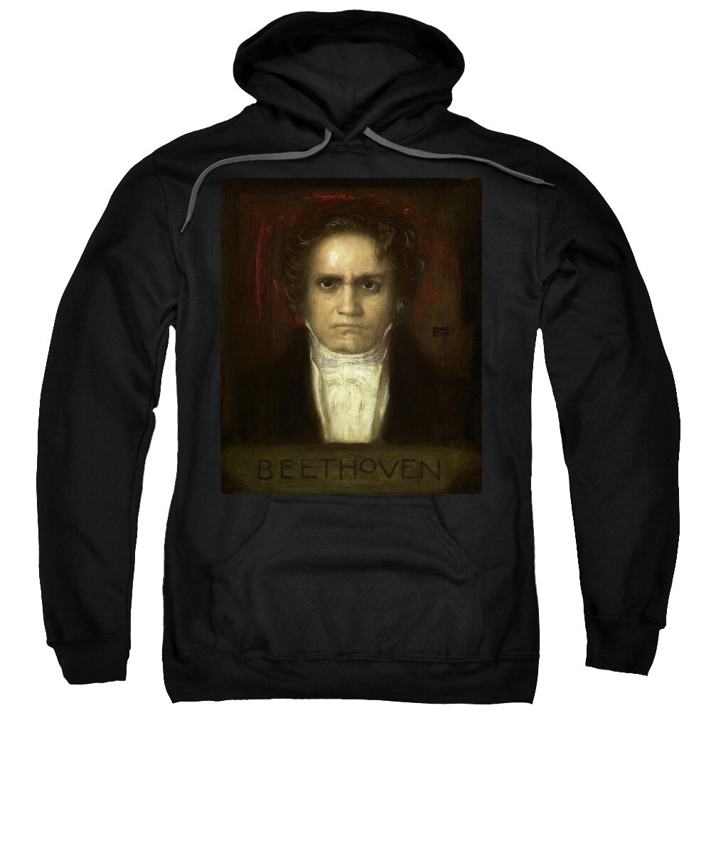 Franz Von Stuck Sweatshirt featuring the painting Portrait of Ludwig van Beethoven by Franz von Stuck