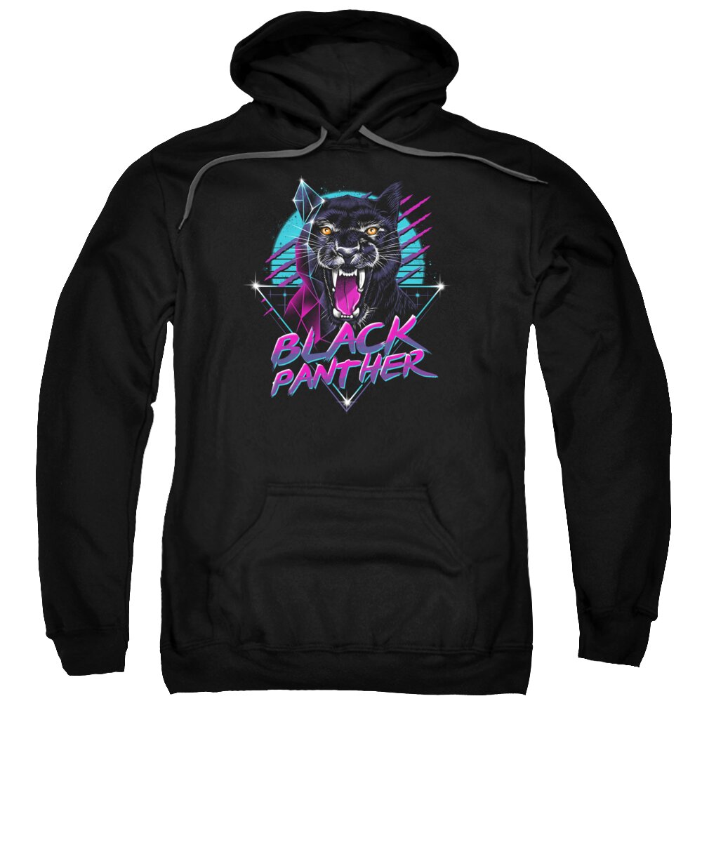 Panther Sweatshirt featuring the digital art Rad Panther by Vincent Trinidad