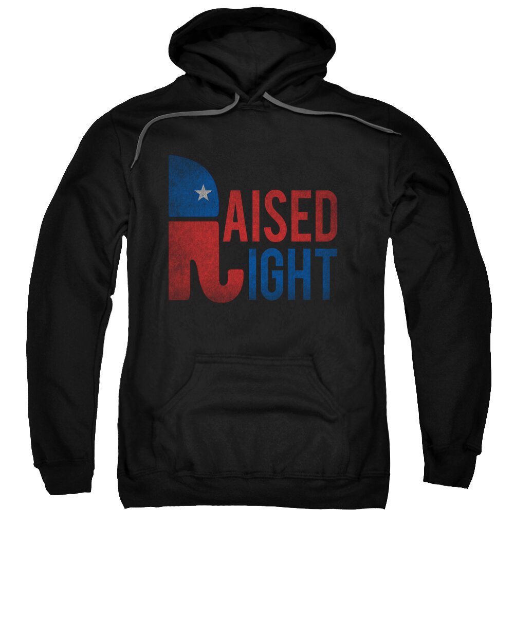 Cool Sweatshirt featuring the digital art Raised Right Retro Republican by Flippin Sweet Gear