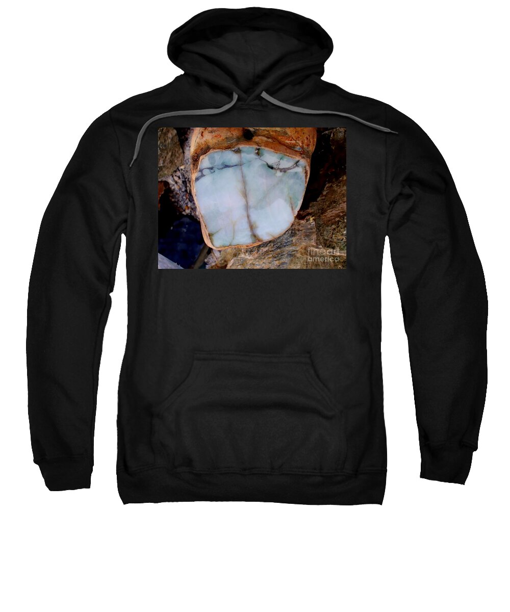 Jade Sweatshirt featuring the photograph Raw Jadite Rock by Mary Deal