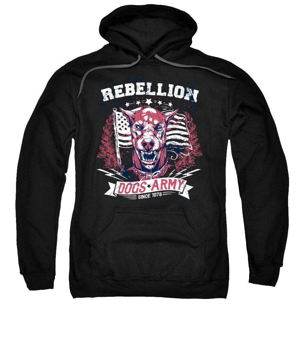 Air Force Sweatshirt featuring the digital art Rebellion Dogs Army by Jacob Zelazny
