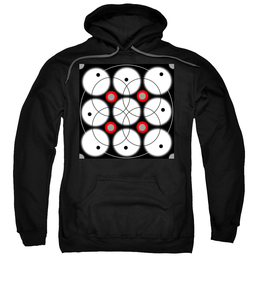 Corners Sweatshirt featuring the digital art Red Dot District 2 by Designs By L