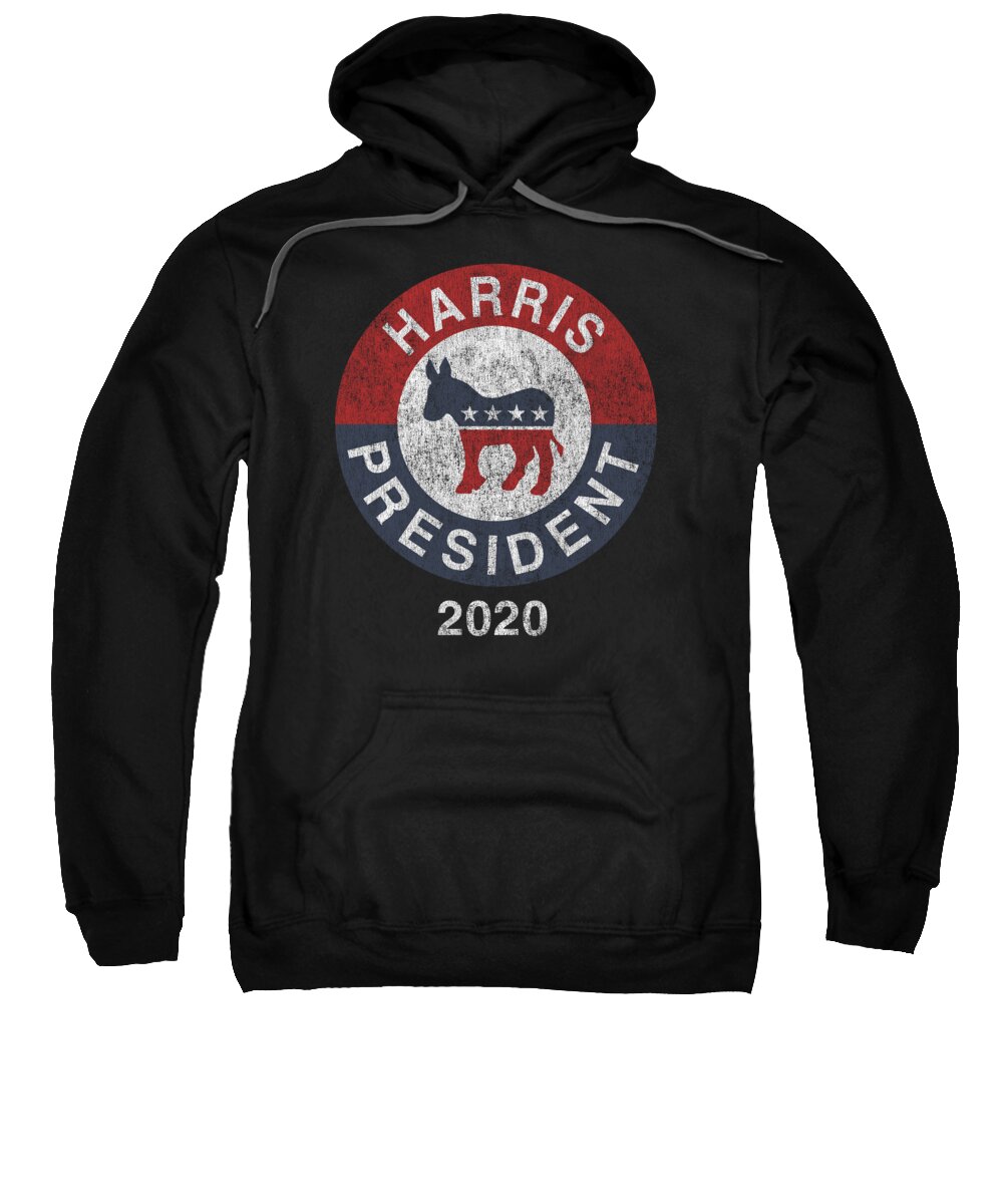Election Sweatshirt featuring the digital art Retro Kamala Harris For President 2020 by Flippin Sweet Gear