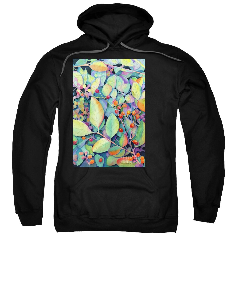 Foliage Sweatshirt featuring the painting Rise and Shine by Lois Blasberg