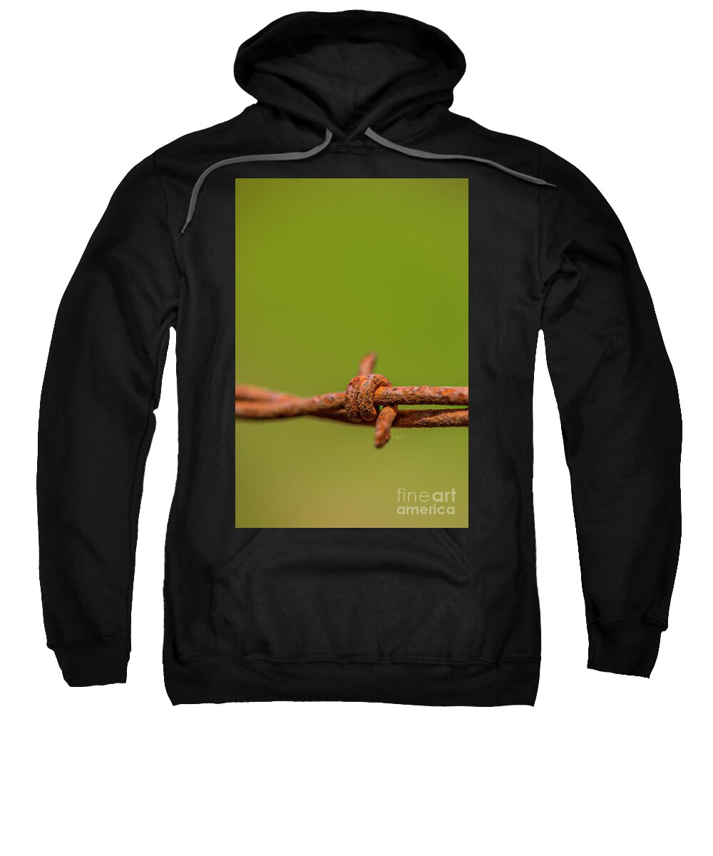Barbed Wire Sweatshirt featuring the photograph Rusty Barb by Pamela Dunn-Parrish