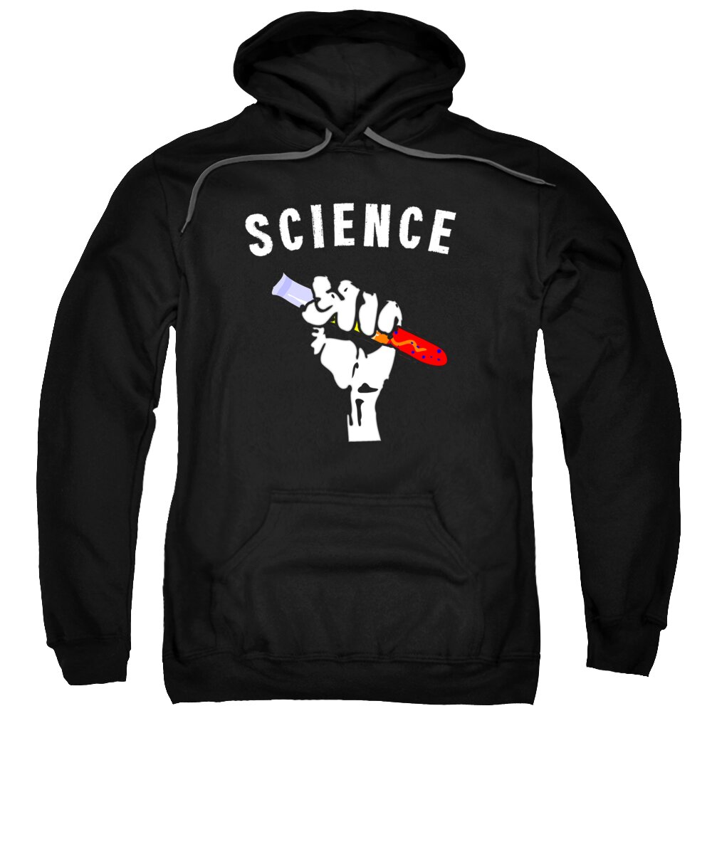 Funny Sweatshirt featuring the digital art Science Chemistry by Flippin Sweet Gear