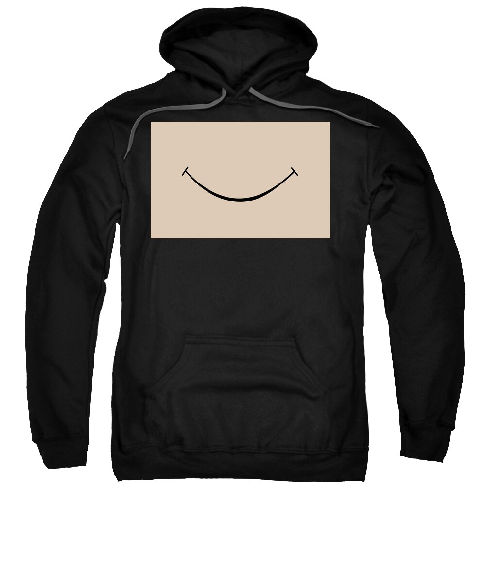 2d Sweatshirt featuring the digital art Smiling Face Mask by Brian Wallace