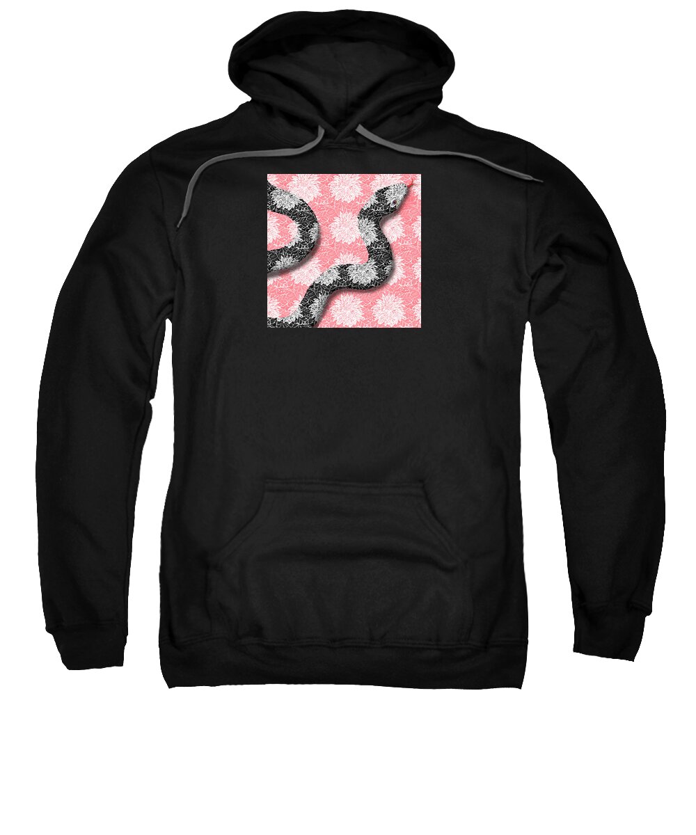 Snake Sweatshirt featuring the digital art Sometimes The Pretty Ones Are More Dangerous by Steve Hayhurst