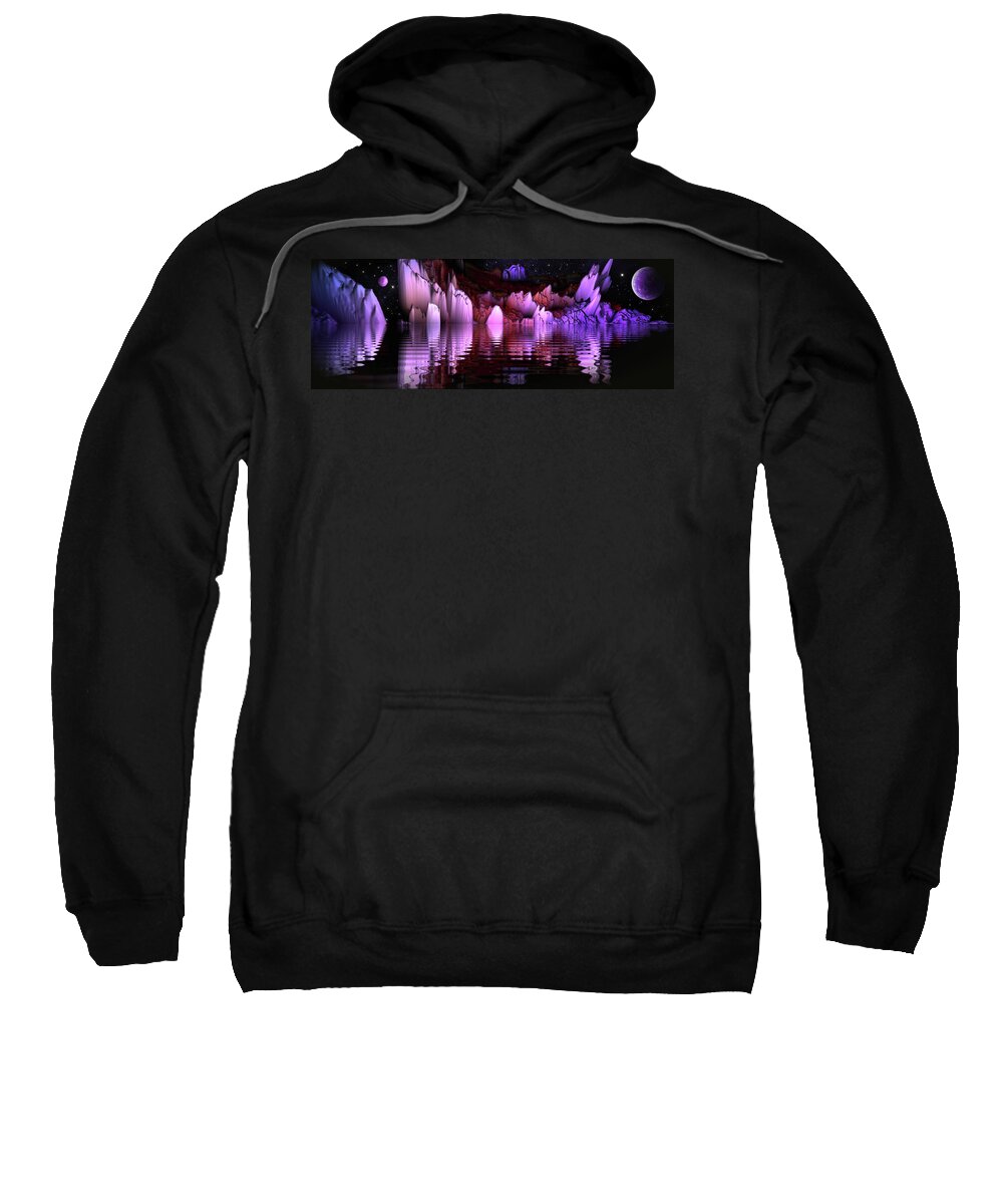 Art Sweatshirt featuring the digital art Space Adventures A New World by Artful Oasis