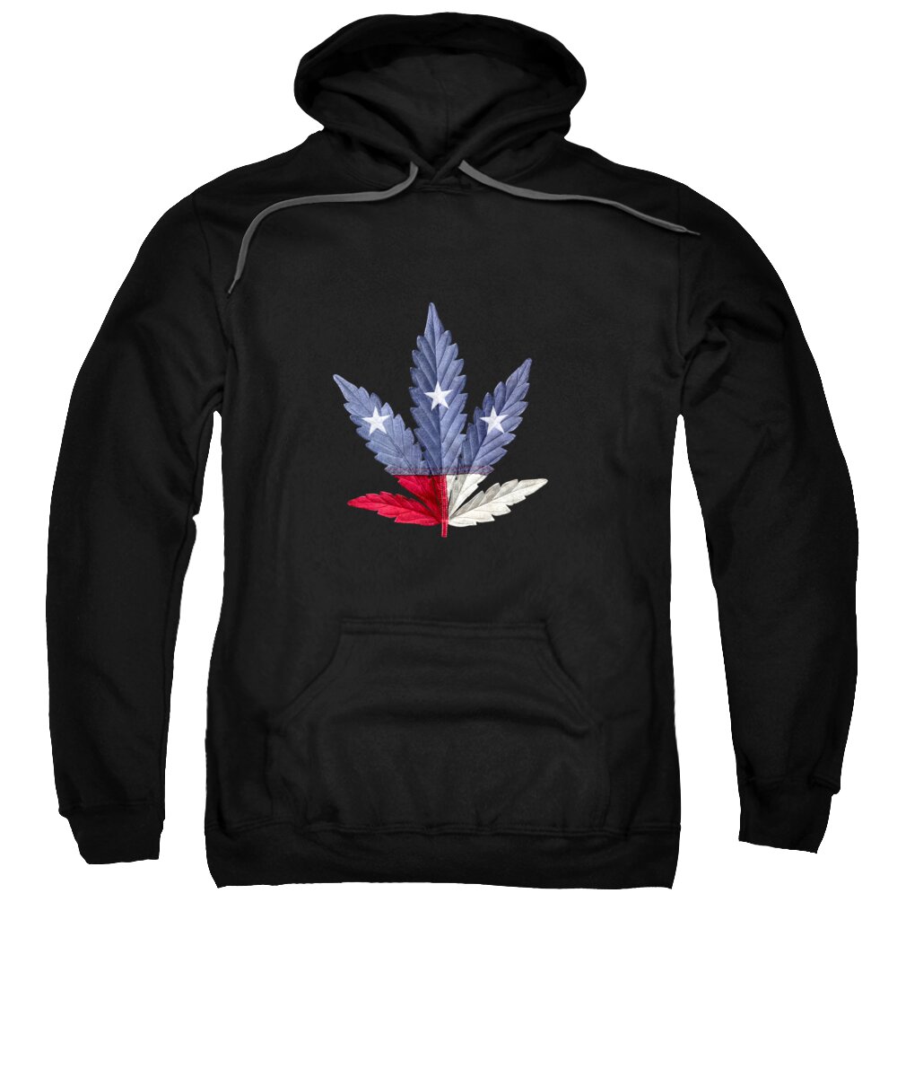 Popart Sweatshirt featuring the photograph Stars and Stripes Cannabis Leaf by Luke Moore