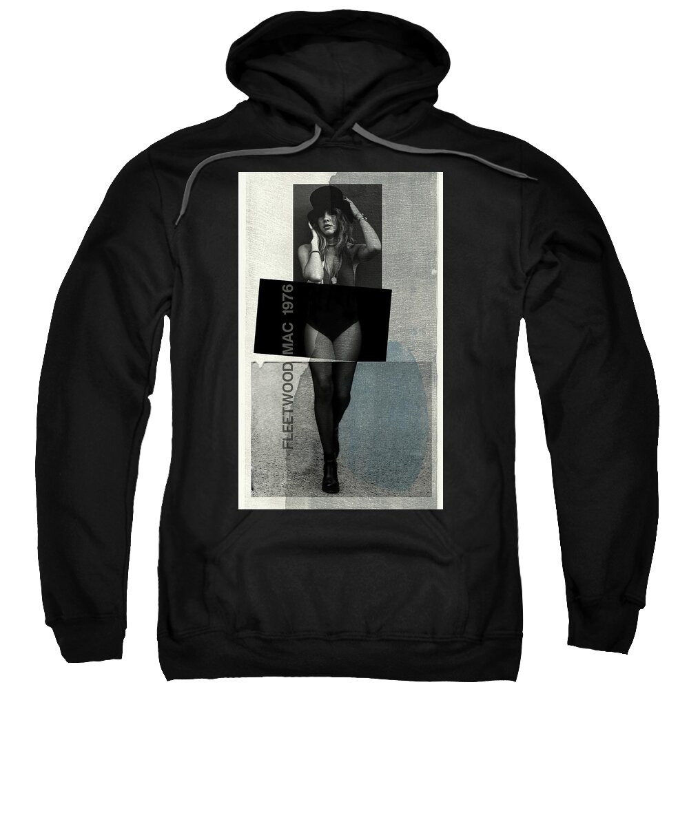 Fleetwood Mac Sweatshirt featuring the digital art Stevie Nicks - Retro by Paul Lovering