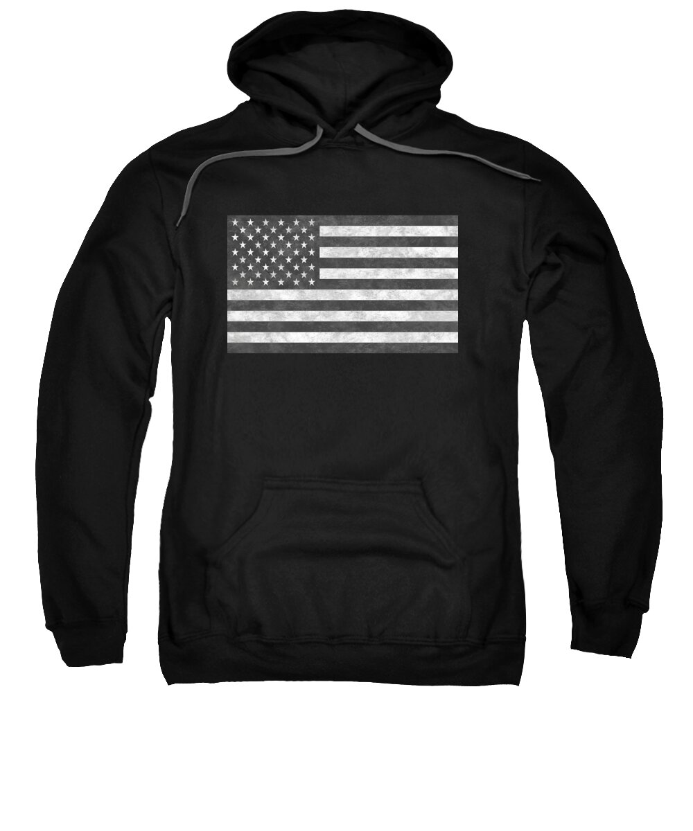 Funny Sweatshirt featuring the digital art Tactical USA Flag Retro by Flippin Sweet Gear