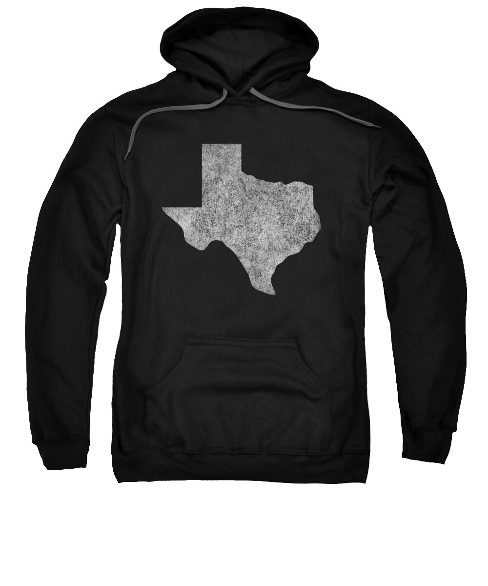 Funny Sweatshirt featuring the digital art Texas Home Retro by Flippin Sweet Gear