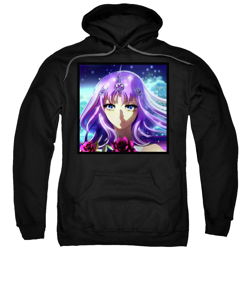 Healer Sweatshirt featuring the digital art The Flower of the Stars by Shawn Dall