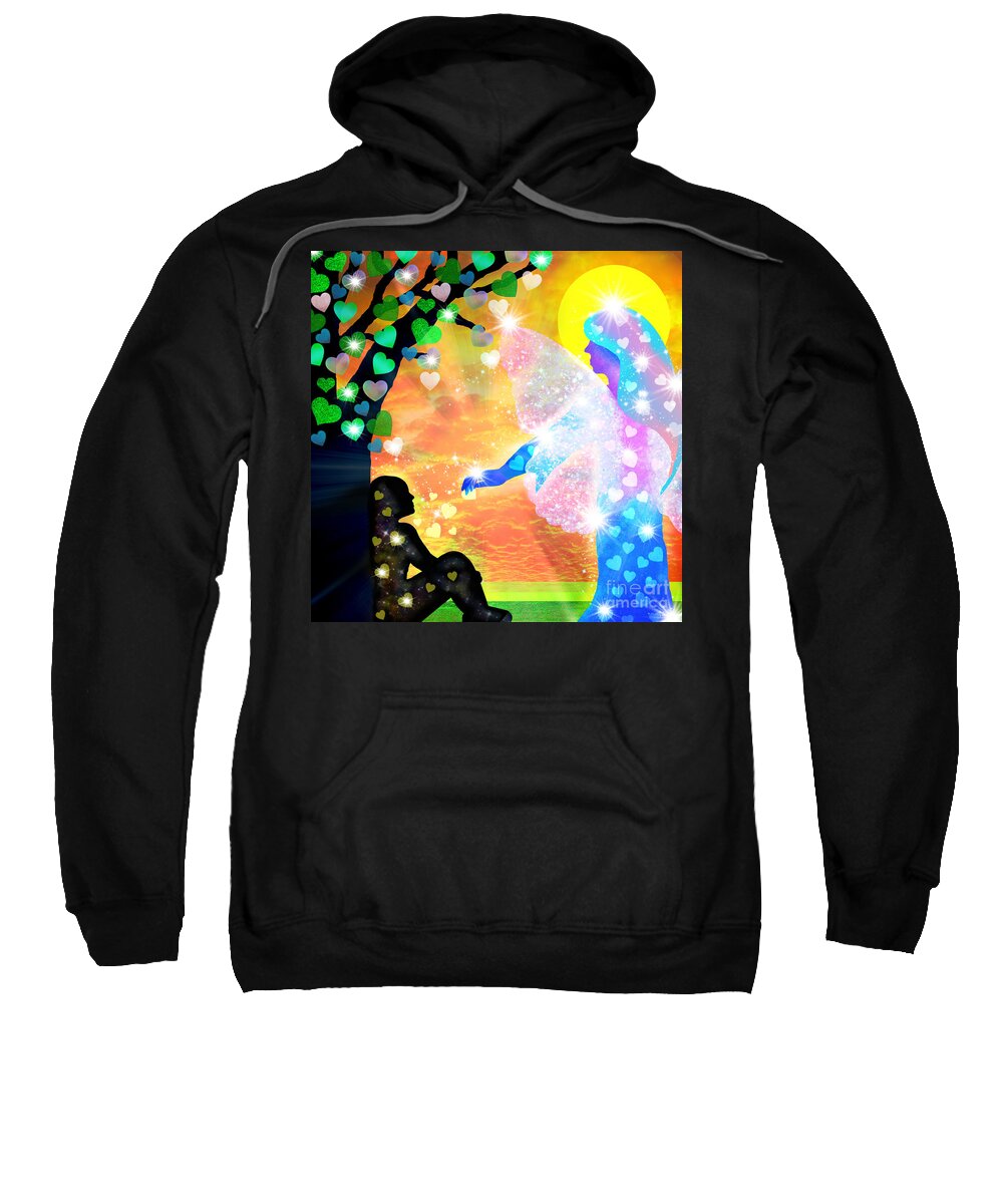 Love Sweatshirt featuring the digital art The Healing Power Of Love by Diamante Lavendar