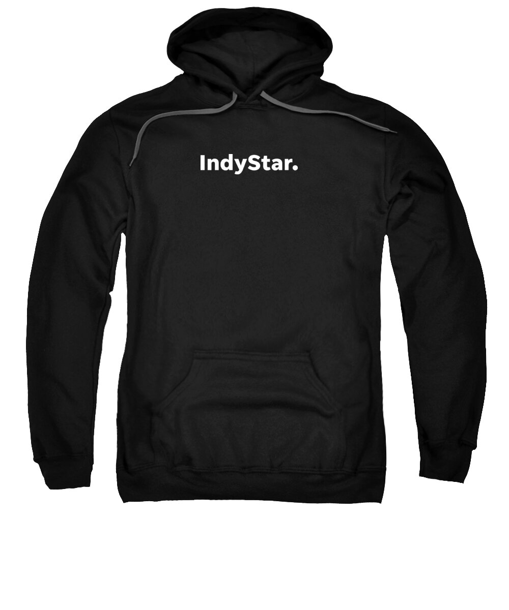 Indianapolis Sweatshirt featuring the digital art The Indy Star White Logo by Gannett Co
