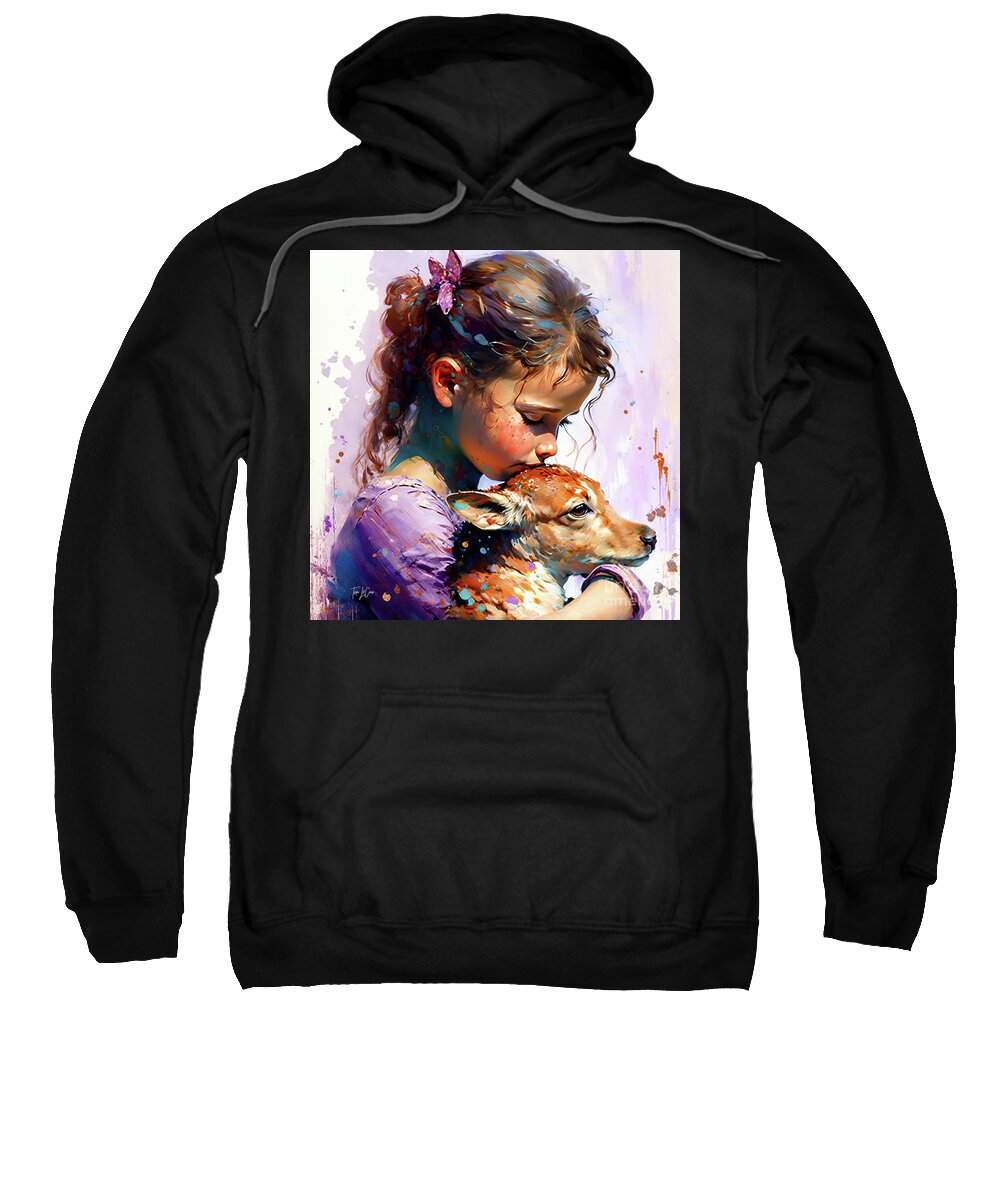 Little Girl Sweatshirt featuring the painting The Innocence Of Youth by Tina LeCour