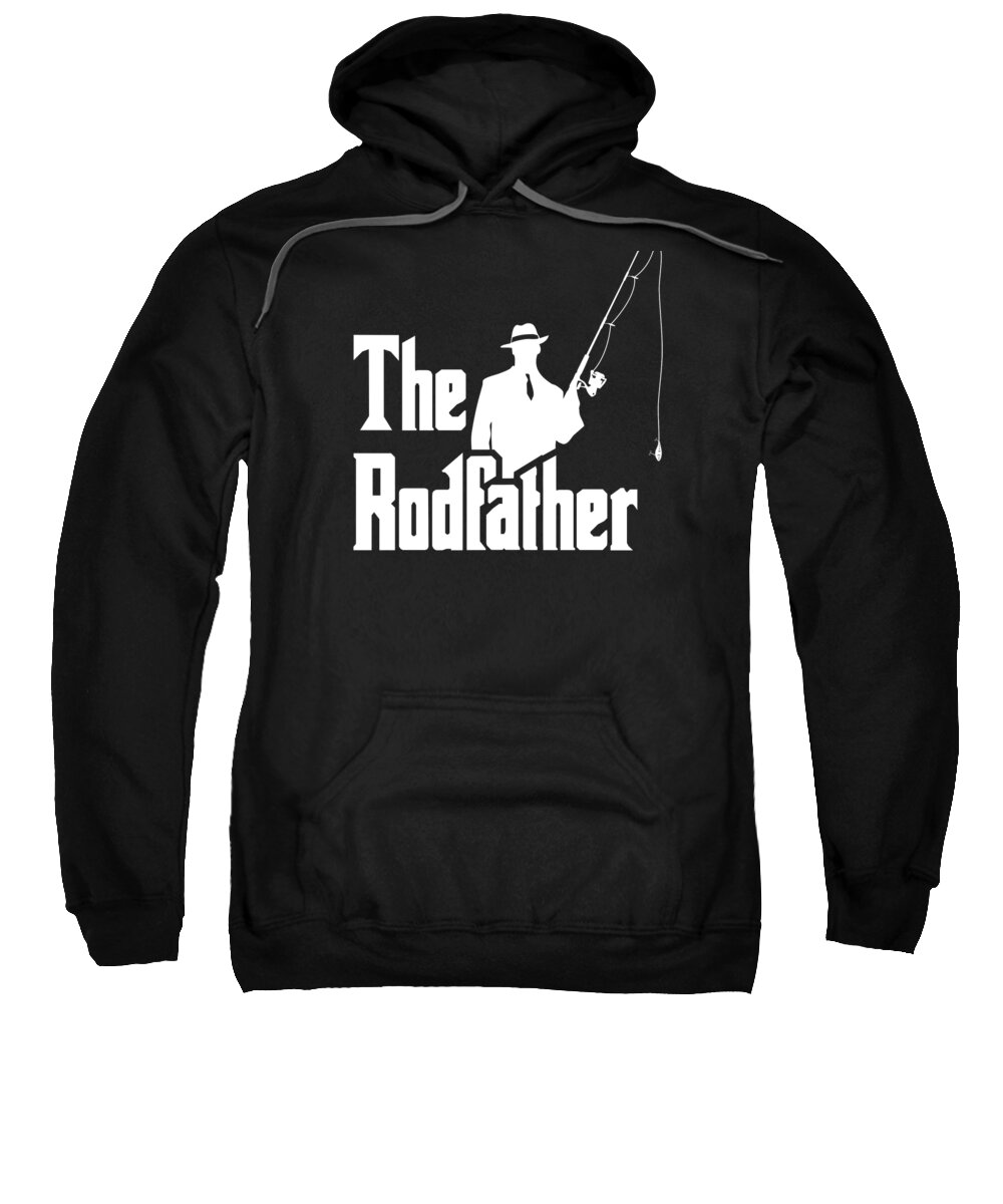 The Rodfather Funny Fishing design for Fisherman Adult Pull-Over Hoodie by  Art Frikiland - Fine Art America