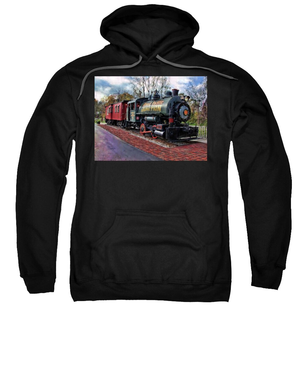 Photographer In North Ridgeville Sweatshirt featuring the photograph Train At Olmsted Falls - 1 by Mark Madere