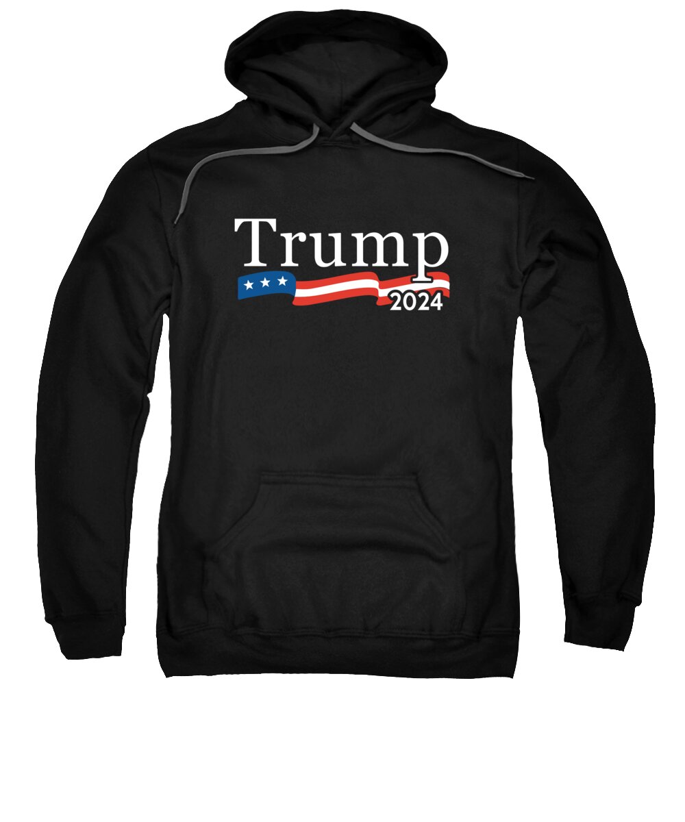 Cool Sweatshirt featuring the digital art Trump 2024 For President by Flippin Sweet Gear