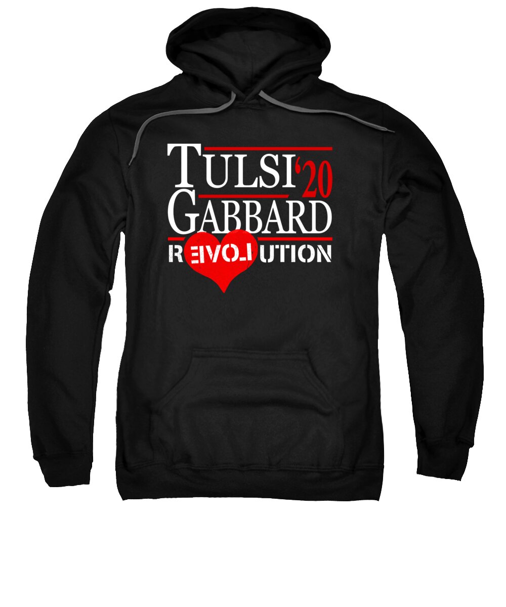 Election Sweatshirt featuring the digital art Tulsi Gabbard 2020 Revolution by Flippin Sweet Gear