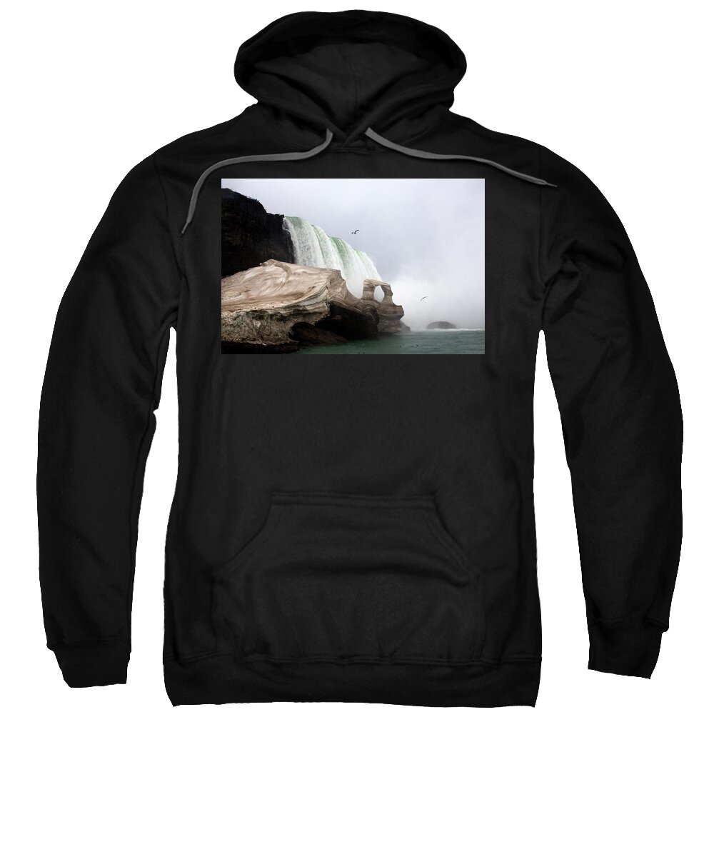 Seagulls Sweatshirt featuring the photograph Unseen Niagara by Joseph Philipson
