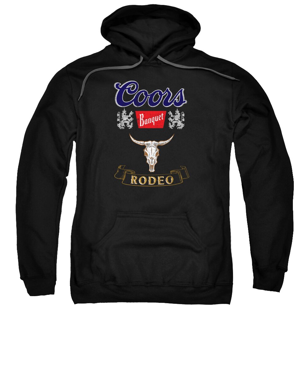 Coors Sweatshirt featuring the digital art Vintage Western Rodeo Coors Banquet by Kirania Finest
