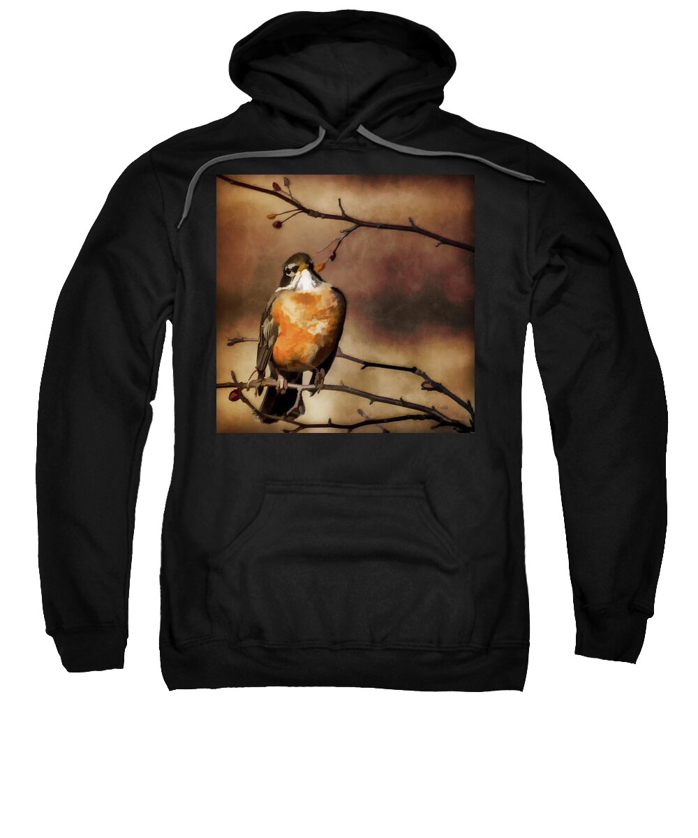Waiting For Spring Sweatshirt featuring the painting Waiting For Spring by Jordan Blackstone