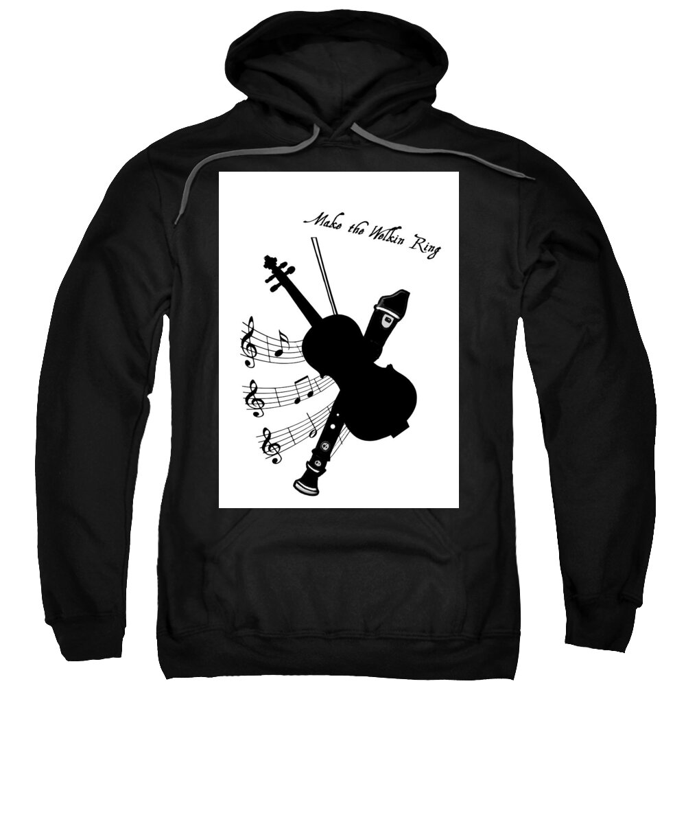 Violin Sweatshirt featuring the mixed media Welkin Ring by Moira Law