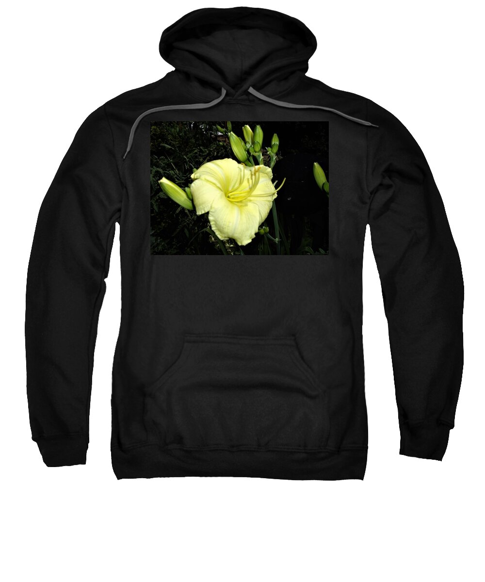 Lily Sweatshirt featuring the photograph Yellow Lily by Nancy Ayanna Wyatt
