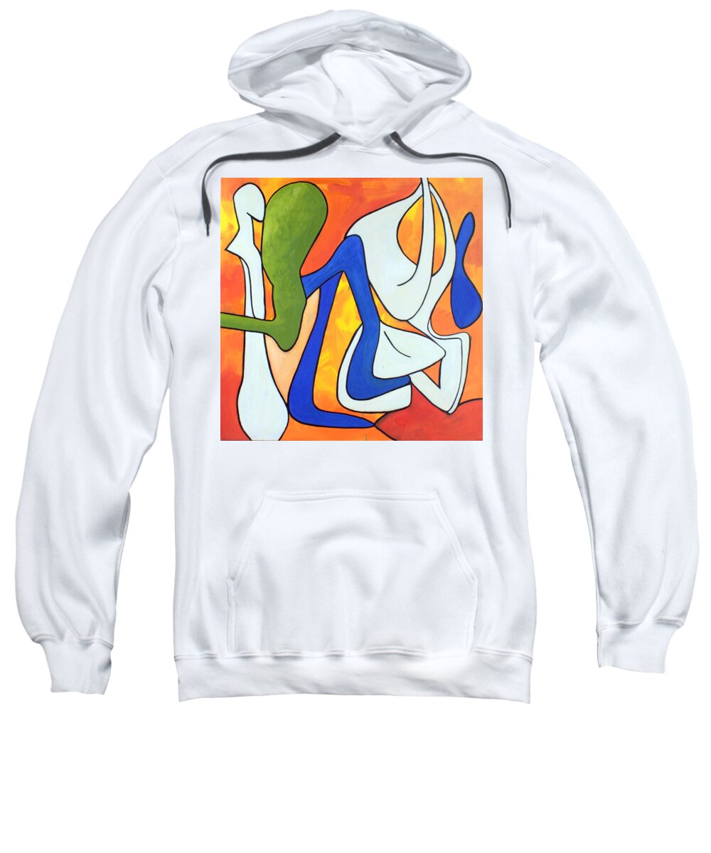 Landscape Sweatshirt featuring the painting Untitled #26 by Steven Miller