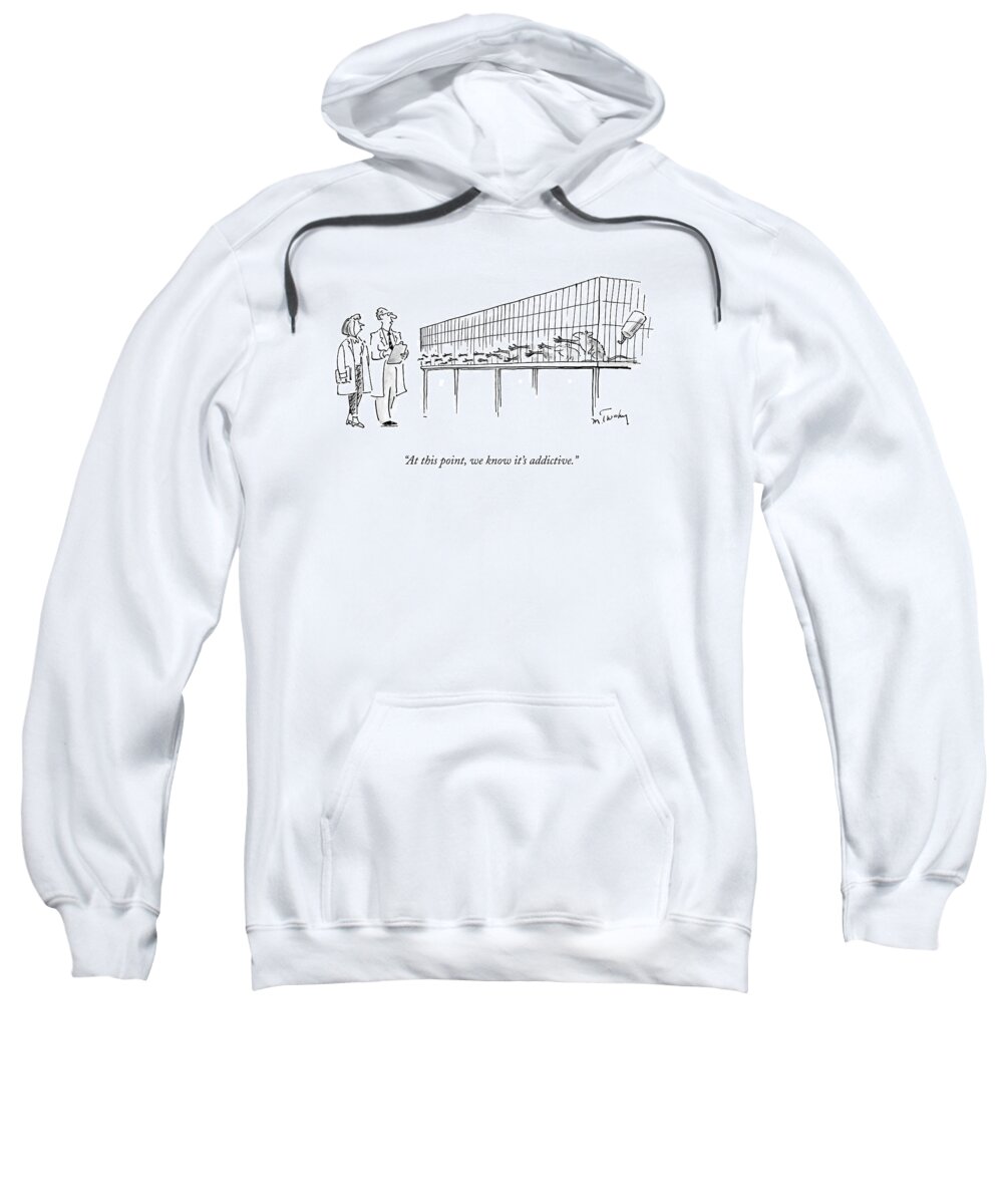 Scientists Sweatshirt featuring the drawing At This Point by Mike Twohy