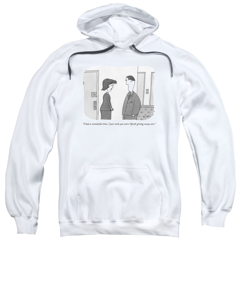 Gift Sweatshirt featuring the drawing I Had A Wonderful Time. I Just Wish by Peter C. Vey