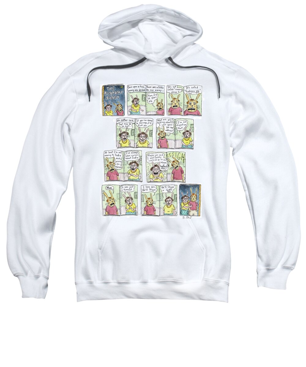 Children's Books Sweatshirt featuring the drawing The Runaway Bunny by Roz Chast