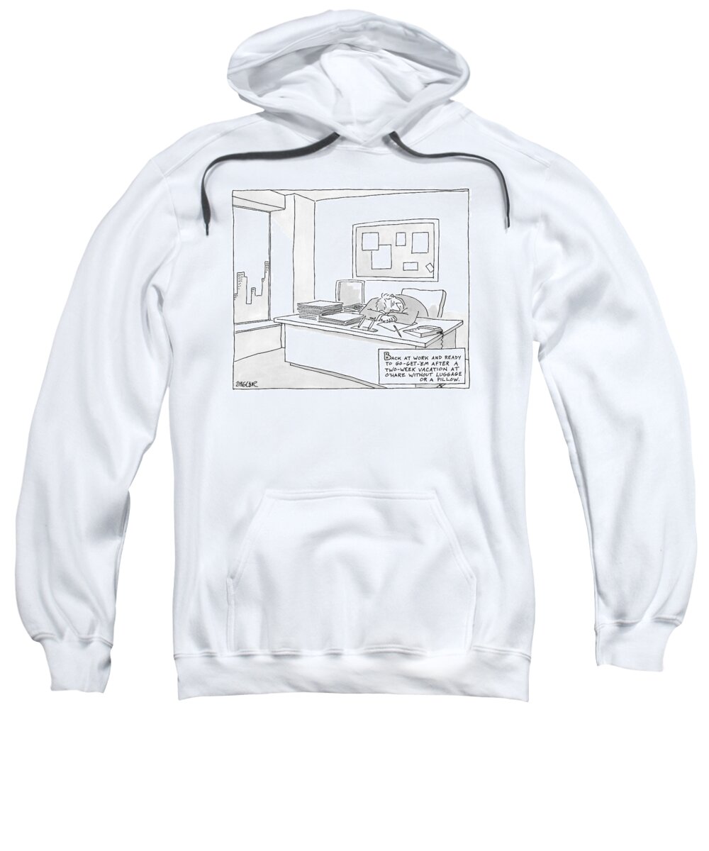 Airports Sweatshirt featuring the drawing New Yorker February 9th, 2009 by Jack Ziegler